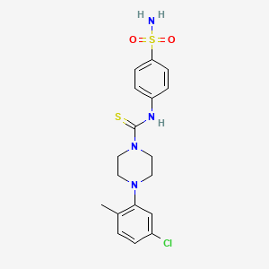 N-[4-(aminosulfonyl)phenyl]-4-(5-chloro-2-methylphenyl)-1-piperazinecarbothioamide