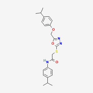 2-({5-[(4-isopropylphenoxy)methyl]-1,3,4-oxadiazol-2-yl}thio)-N-(4-isopropylphenyl)acetamide