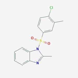 molecular formula C15H13ClN2O2S B361841 1-[(4-chloro-3-methylphenyl)sulfonyl]-2-methyl-1H-benzimidazole CAS No. 325814-24-2
