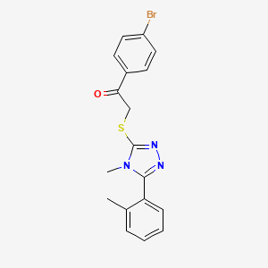 1-(4-bromophenyl)-2-{[4-methyl-5-(2-methylphenyl)-4H-1,2,4-triazol-3-yl]thio}ethanone