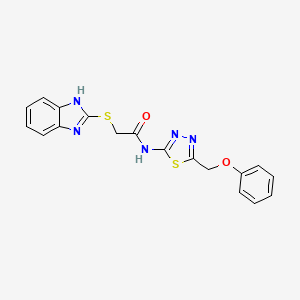 2-(1H-benzimidazol-2-ylthio)-N-[5-(phenoxymethyl)-1,3,4-thiadiazol-2-yl]acetamide