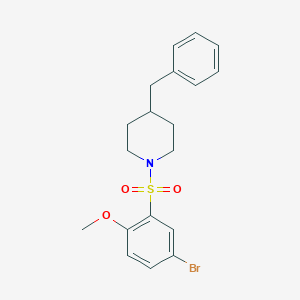 molecular formula C19H22BrNO3S B361847 4-Benzyl-1-[(5-bromo-2-methoxyphenyl)sulfonyl]piperidine CAS No. 325810-19-3