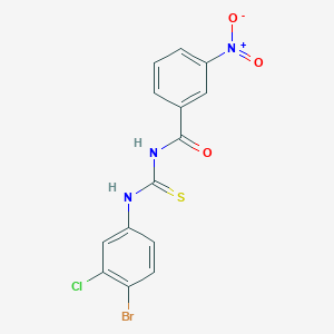 N-{[(4-bromo-3-chlorophenyl)amino]carbonothioyl}-3-nitrobenzamide