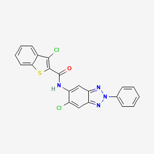 3-chloro-N-(6-chloro-2-phenyl-2H-1,2,3-benzotriazol-5-yl)-1-benzothiophene-2-carboxamide