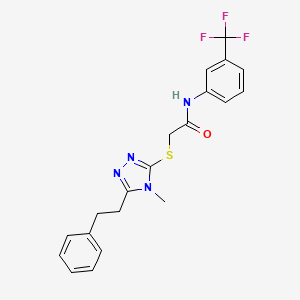 2-{[4-methyl-5-(2-phenylethyl)-4H-1,2,4-triazol-3-yl]thio}-N-[3-(trifluoromethyl)phenyl]acetamide