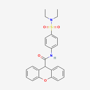 molecular formula C24H24N2O4S B3618523 N-{4-[(diethylamino)sulfonyl]phenyl}-9H-xanthene-9-carboxamide 