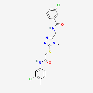 3-chloro-N-{[5-({2-[(3-chloro-4-methylphenyl)amino]-2-oxoethyl}thio)-4-methyl-4H-1,2,4-triazol-3-yl]methyl}benzamide