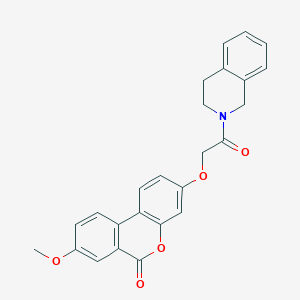 3-[2-(3,4-dihydro-2(1H)-isoquinolinyl)-2-oxoethoxy]-8-methoxy-6H-benzo[c]chromen-6-one