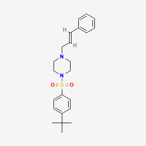 1-[(4-tert-butylphenyl)sulfonyl]-4-(3-phenyl-2-propen-1-yl)piperazine