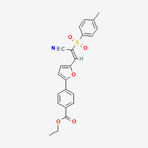 ethyl 4-(5-{2-cyano-2-[(4-methylphenyl)sulfonyl]vinyl}-2-furyl)benzoate