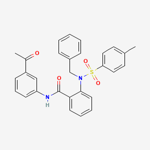 N-(3-acetylphenyl)-2-{benzyl[(4-methylphenyl)sulfonyl]amino}benzamide