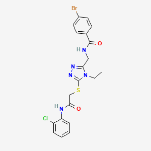 molecular formula C20H19BrClN5O2S B3618594 4-bromo-N-{[5-({2-[(2-chlorophenyl)amino]-2-oxoethyl}thio)-4-ethyl-4H-1,2,4-triazol-3-yl]methyl}benzamide 