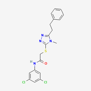 N-(3,5-dichlorophenyl)-2-{[4-methyl-5-(2-phenylethyl)-4H-1,2,4-triazol-3-yl]thio}acetamide