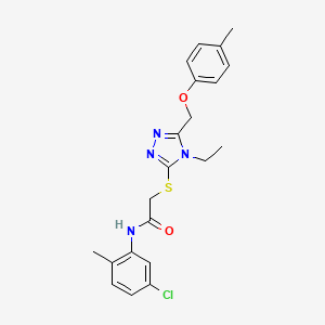 N-(5-chloro-2-methylphenyl)-2-({4-ethyl-5-[(4-methylphenoxy)methyl]-4H-1,2,4-triazol-3-yl}thio)acetamide