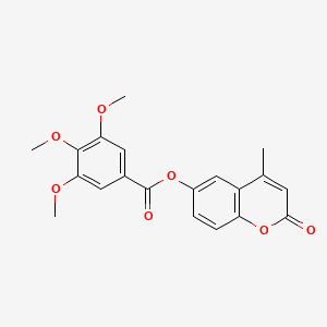 molecular formula C20H18O7 B3618618 4-methyl-2-oxo-2H-chromen-6-yl 3,4,5-trimethoxybenzoate 