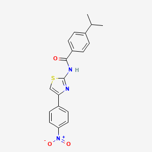 4-isopropyl-N-[4-(4-nitrophenyl)-1,3-thiazol-2-yl]benzamide