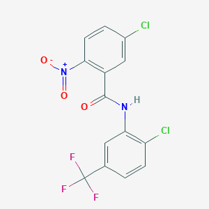 5-chloro-N-[2-chloro-5-(trifluoromethyl)phenyl]-2-nitrobenzamide