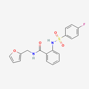 2-{[(4-fluorophenyl)sulfonyl]amino}-N-(2-furylmethyl)benzamide