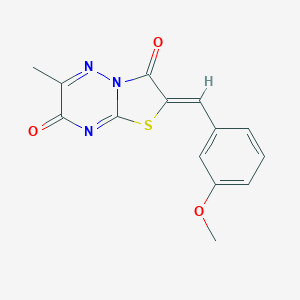 molecular formula C14H11N3O3S B361870 (2Z)-2-(3-methoxybenzylidene)-6-methyl-7H-[1,3]thiazolo[3,2-b][1,2,4]triazine-3,7(2H)-dione CAS No. 606954-33-0