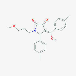 molecular formula C23H25NO4 B361871 3-hydroxy-1-(3-methoxypropyl)-4-(4-methylbenzoyl)-5-(4-methylphenyl)-1,5-dihydro-2H-pyrrol-2-one CAS No. 440097-19-8