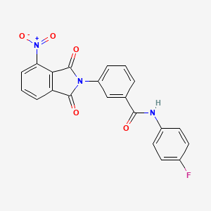 N-(4-fluorophenyl)-3-(4-nitro-1,3-dioxo-1,3-dihydro-2H-isoindol-2-yl)benzamide