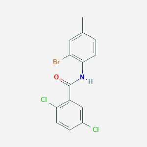 molecular formula C14H10BrCl2NO B3618724 N-(2-bromo-4-methylphenyl)-2,5-dichlorobenzamide 