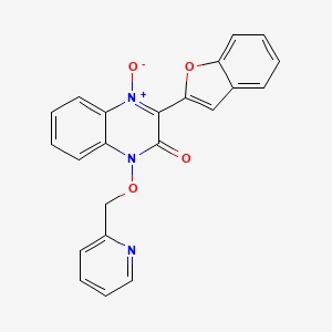 molecular formula C22H15N3O4 B3618726 3-(1-benzofuran-2-yl)-1-(2-pyridinylmethoxy)-2(1H)-quinoxalinone 4-oxide 