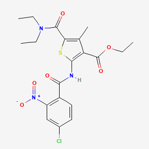 ethyl 2-[(4-chloro-2-nitrobenzoyl)amino]-5-[(diethylamino)carbonyl]-4-methyl-3-thiophenecarboxylate