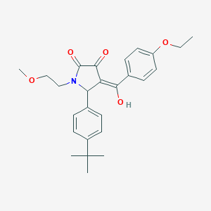 molecular formula C26H31NO5 B361875 5-(4-tert-butylphenyl)-4-(4-ethoxybenzoyl)-3-hydroxy-1-(2-methoxyethyl)-1,5-dihydro-2H-pyrrol-2-one CAS No. 371211-51-7