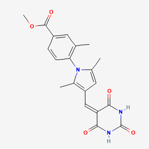 methyl 4-{2,5-dimethyl-3-[(2,4,6-trioxotetrahydro-5(2H)-pyrimidinylidene)methyl]-1H-pyrrol-1-yl}-3-methylbenzoate