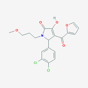 molecular formula C19H17Cl2NO5 B361880 5-(3,4-dichlorophenyl)-4-(2-furoyl)-3-hydroxy-1-(3-methoxypropyl)-1,5-dihydro-2H-pyrrol-2-one CAS No. 609797-08-2