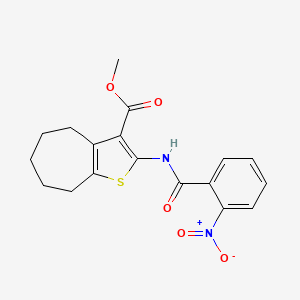 methyl 2-[(2-nitrobenzoyl)amino]-5,6,7,8-tetrahydro-4H-cyclohepta[b]thiophene-3-carboxylate