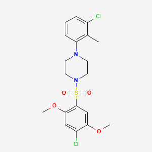 1-[(4-chloro-2,5-dimethoxyphenyl)sulfonyl]-4-(3-chloro-2-methylphenyl)piperazine