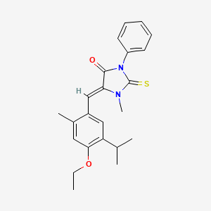 5-(4-ethoxy-5-isopropyl-2-methylbenzylidene)-1-methyl-3-phenyl-2-thioxo-4-imidazolidinone