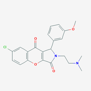 molecular formula C22H21ClN2O4 B361886 7-Chloro-2-(2-(dimethylamino)ethyl)-1-(3-methoxyphenyl)-1,2-dihydrochromeno[2,3-c]pyrrole-3,9-dione CAS No. 631891-74-2