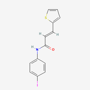 molecular formula C13H10INOS B3618863 N-(4-iodophenyl)-3-(2-thienyl)acrylamide 