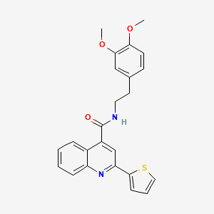 molecular formula C24H22N2O3S B3618877 N-[2-(3,4-dimethoxyphenyl)ethyl]-2-(2-thienyl)-4-quinolinecarboxamide 