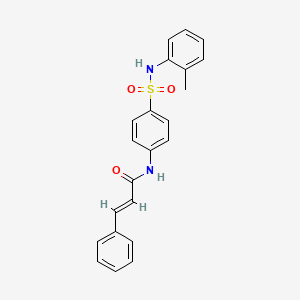 molecular formula C22H20N2O3S B3618889 N-(4-{[(2-methylphenyl)amino]sulfonyl}phenyl)-3-phenylacrylamide 