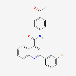 N-(4-acetylphenyl)-2-(3-bromophenyl)-4-quinolinecarboxamide