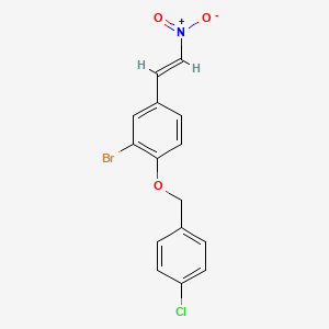 molecular formula C15H11BrClNO3 B3618920 2-bromo-1-[(4-chlorobenzyl)oxy]-4-(2-nitrovinyl)benzene 