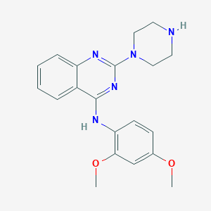 N-(2,4-dimethoxyphenyl)-2-(1-piperazinyl)-4-quinazolinamine