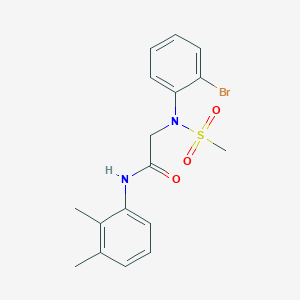 molecular formula C17H19BrN2O3S B3618959 N~2~-(2-bromophenyl)-N~1~-(2,3-dimethylphenyl)-N~2~-(methylsulfonyl)glycinamide 