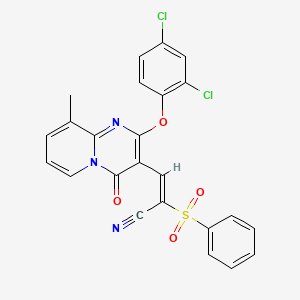 3-[2-(2,4-dichlorophenoxy)-9-methyl-4-oxo-4H-pyrido[1,2-a]pyrimidin-3-yl]-2-(phenylsulfonyl)acrylonitrile