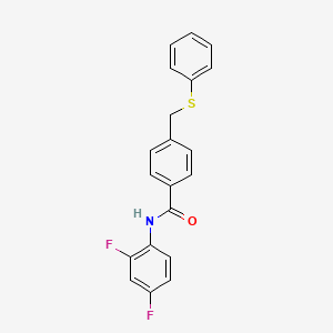 N-(2,4-difluorophenyl)-4-[(phenylthio)methyl]benzamide