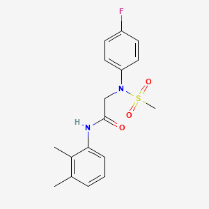 molecular formula C17H19FN2O3S B3619005 N~1~-(2,3-dimethylphenyl)-N~2~-(4-fluorophenyl)-N~2~-(methylsulfonyl)glycinamide 