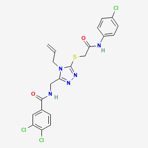 N-{[4-allyl-5-({2-[(4-chlorophenyl)amino]-2-oxoethyl}thio)-4H-1,2,4-triazol-3-yl]methyl}-3,4-dichlorobenzamide