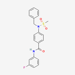 4-[benzyl(methylsulfonyl)amino]-N-(3-fluorophenyl)benzamide