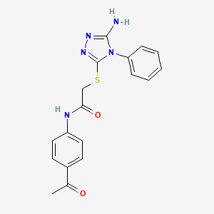 molecular formula C18H17N5O2S B3619060 N-(4-acetylphenyl)-2-[(5-amino-4-phenyl-4H-1,2,4-triazol-3-yl)thio]acetamide 