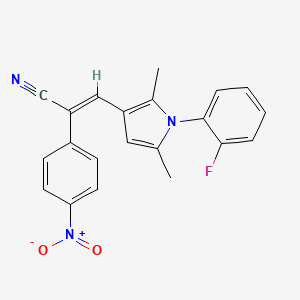 molecular formula C21H16FN3O2 B3619074 3-[1-(2-fluorophenyl)-2,5-dimethyl-1H-pyrrol-3-yl]-2-(4-nitrophenyl)acrylonitrile 