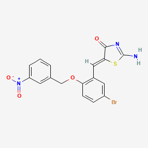 5-{5-bromo-2-[(3-nitrobenzyl)oxy]benzylidene}-2-imino-1,3-thiazolidin-4-one